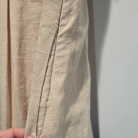 Anthropologie Cream Mini Dress with Black Embroidery Size 4 - Picture 9 of 14